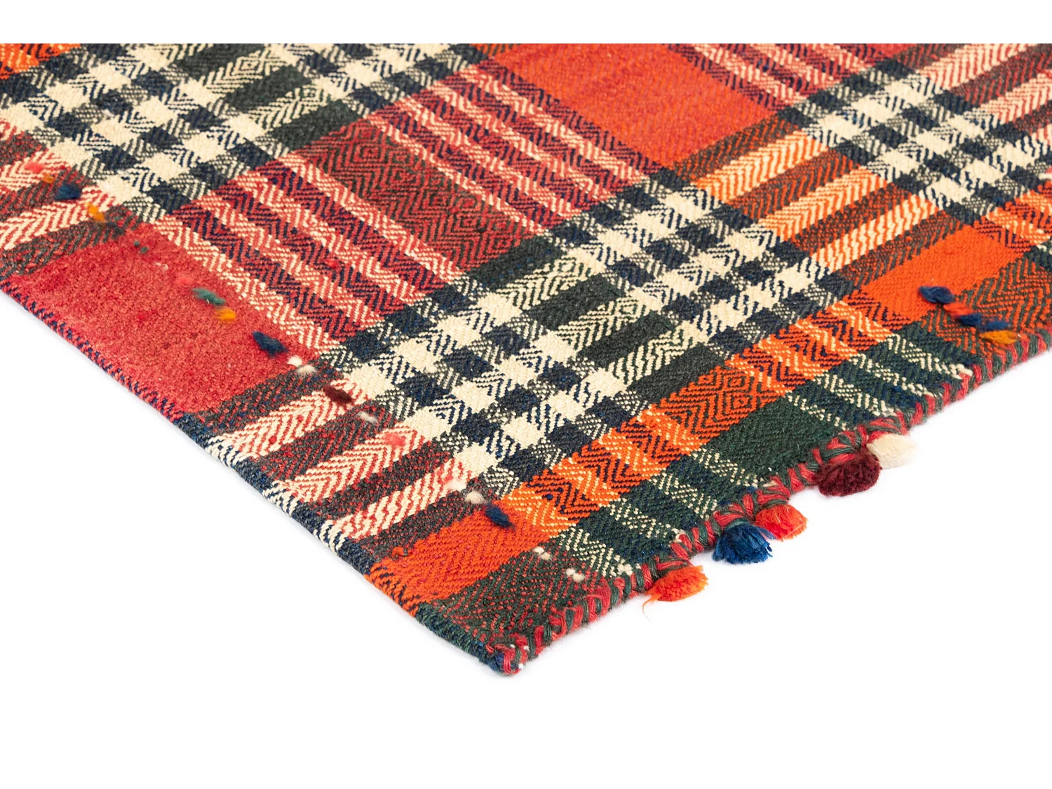 Tapis de laine 155x216 rouge Jajim