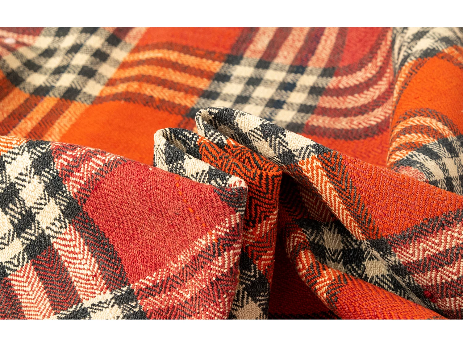 Tapis de laine 155x216 rouge Jajim