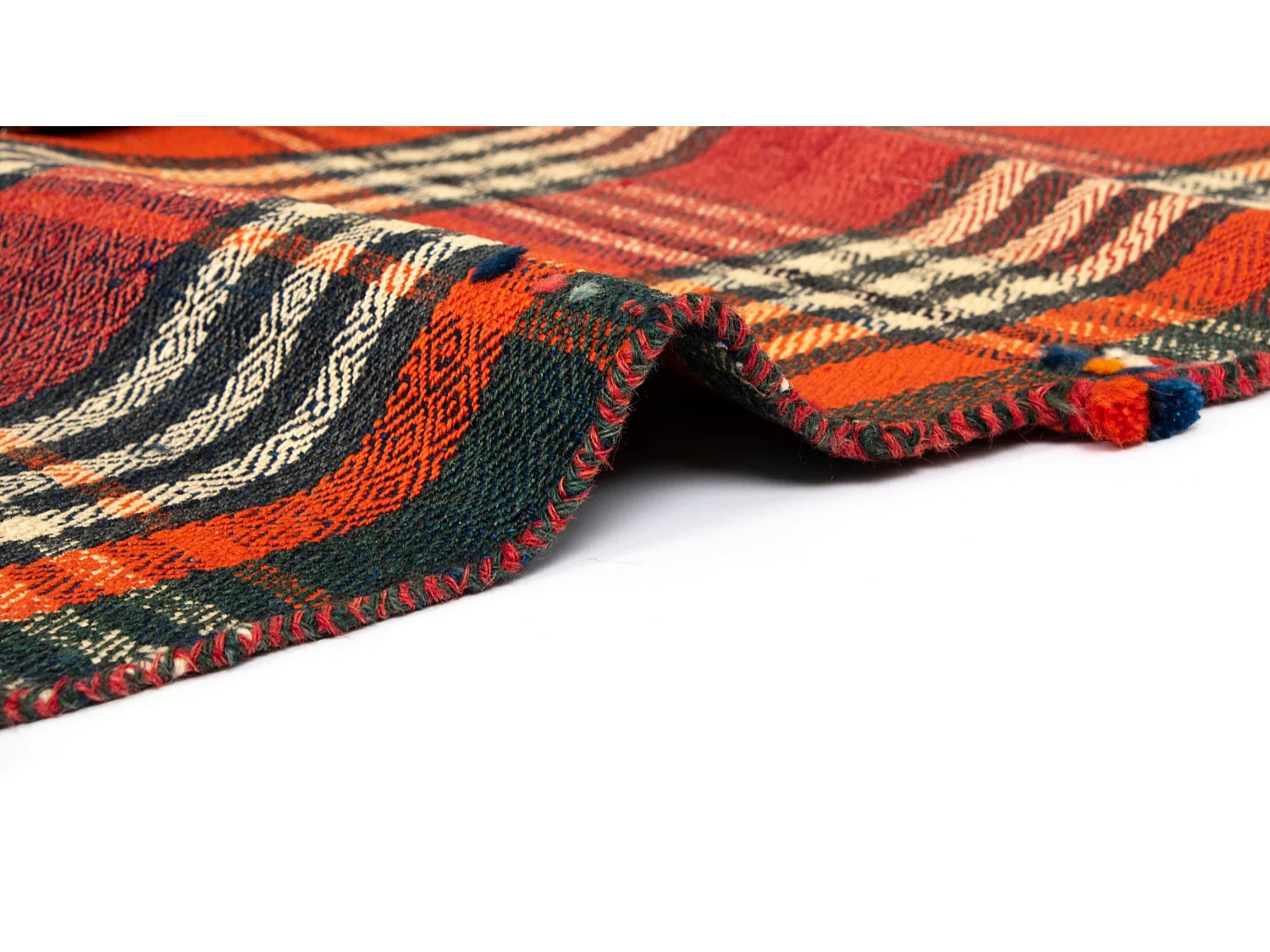 Tapis de laine 155x216 rouge Jajim