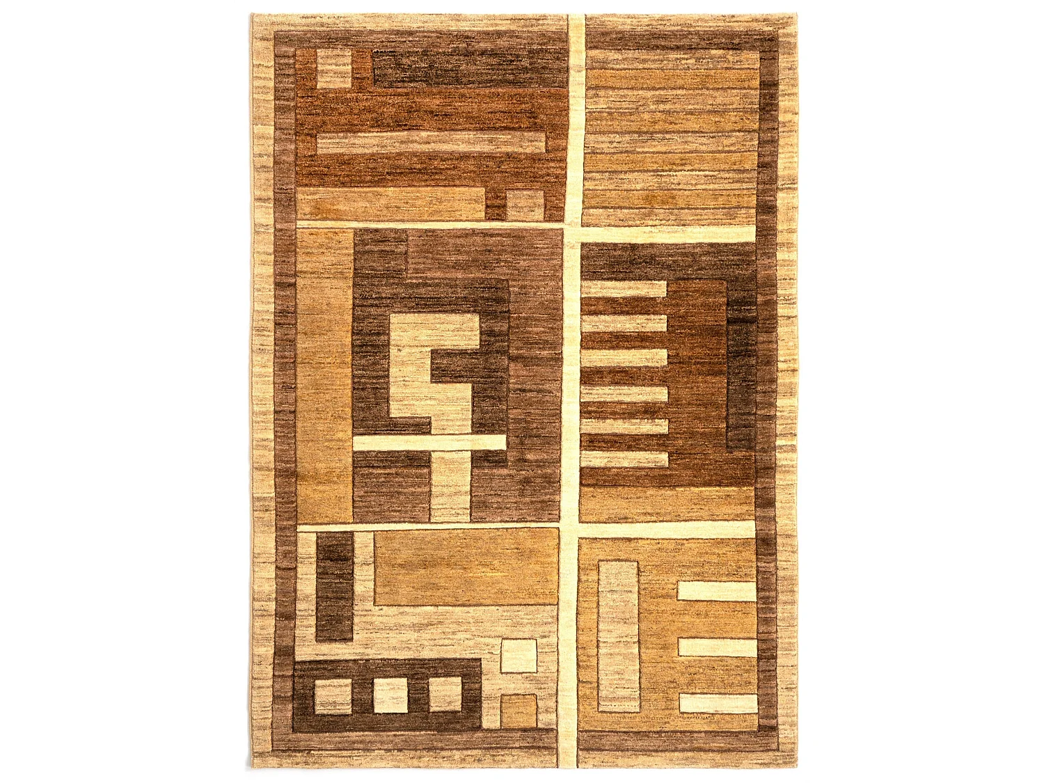 Tapis de laine 146x200 brun Juma