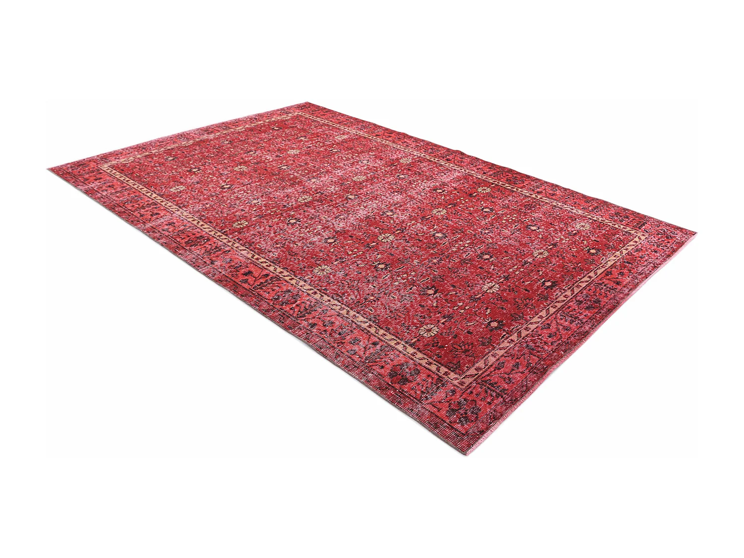 Tapis de laine 163x284 rouge Ultra Vintage