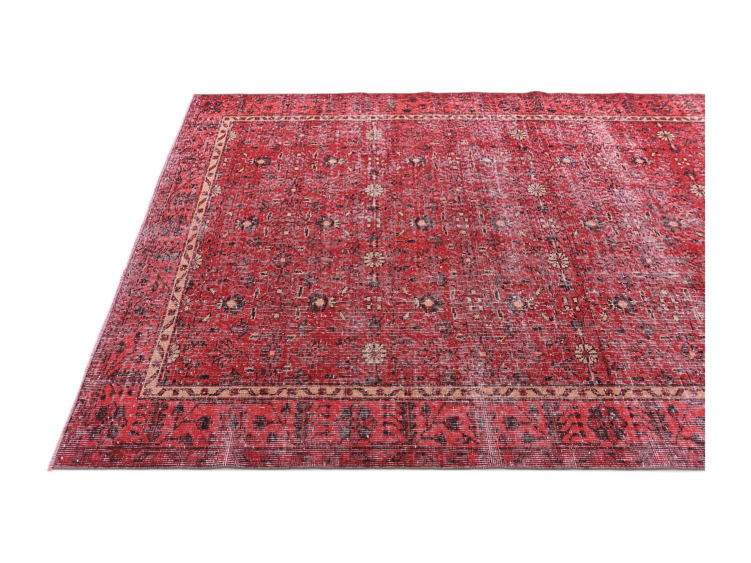 Tapis de laine 163x284 rouge Ultra Vintage