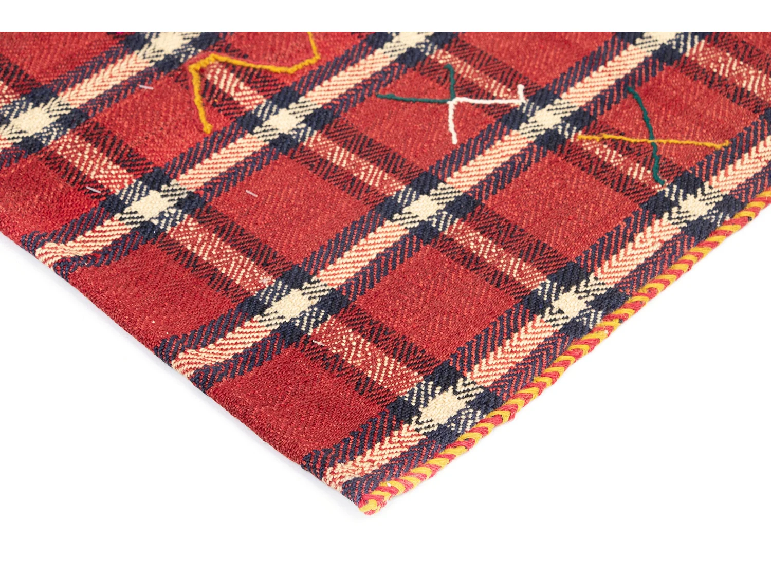 Tapis de laine 120x194 rouge Jajim