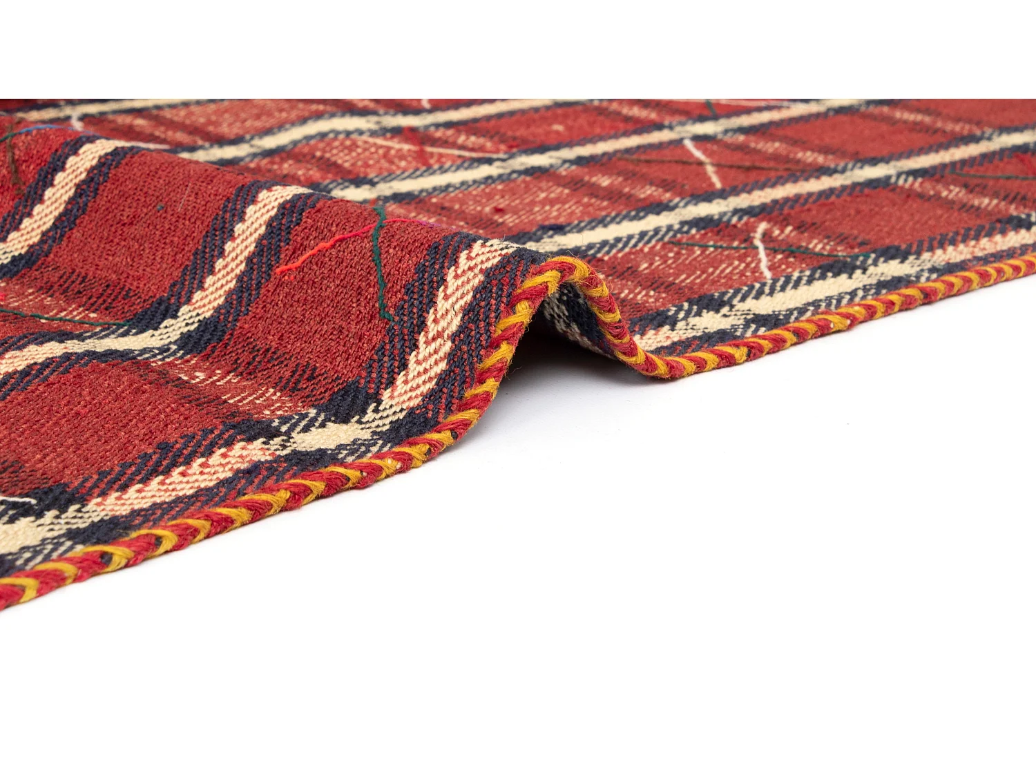 Tapis de laine 120x194 rouge Jajim