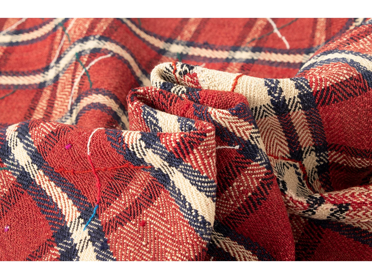 Tapis de laine 120x194 rouge Jajim