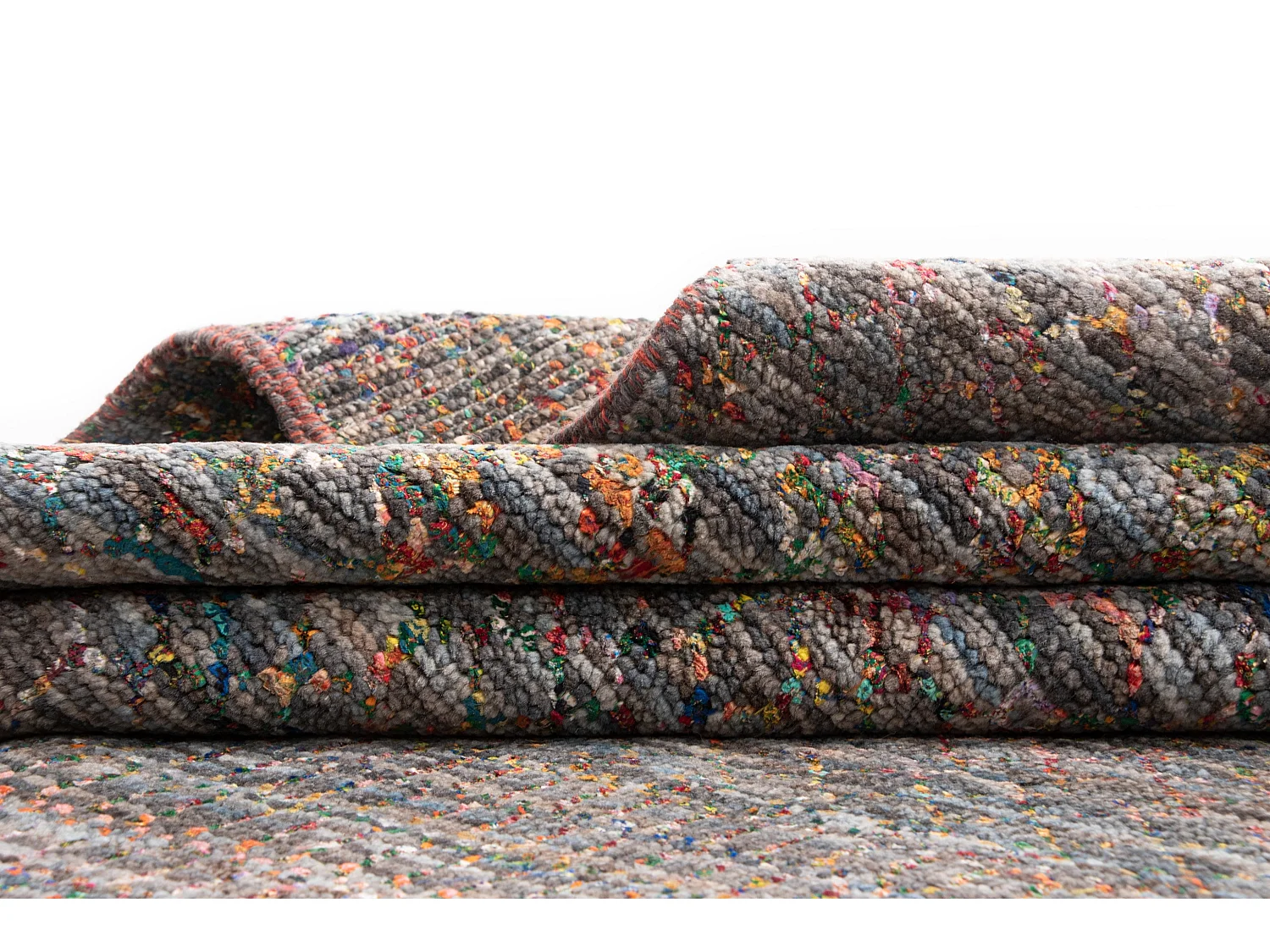 Tapis de laine 249x310 gris Agra