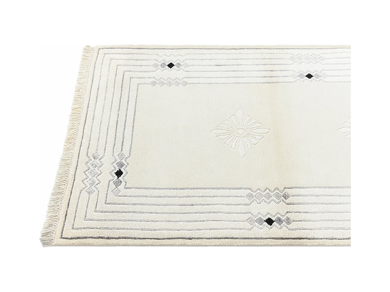 Läufer-Wollteppich 81x201 Beige Darya