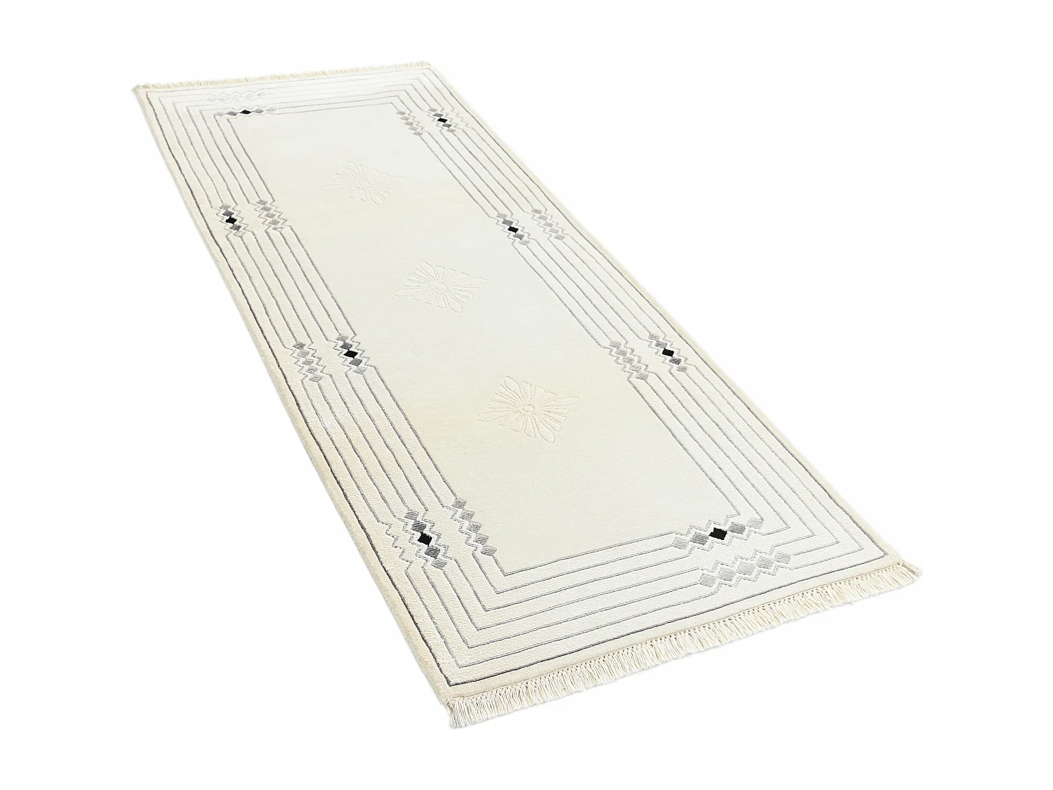 Tappeto per corridoio in lana 81x201 beige Darya