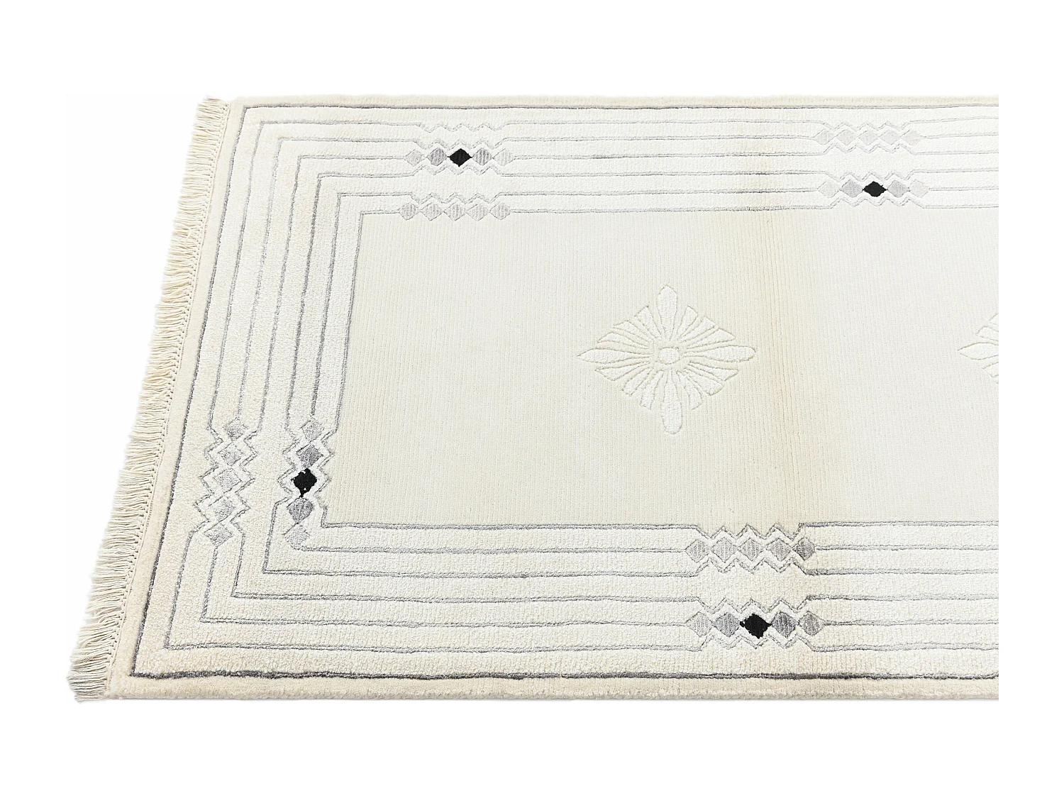 Tappeto per corridoio in lana 81x201 beige Darya