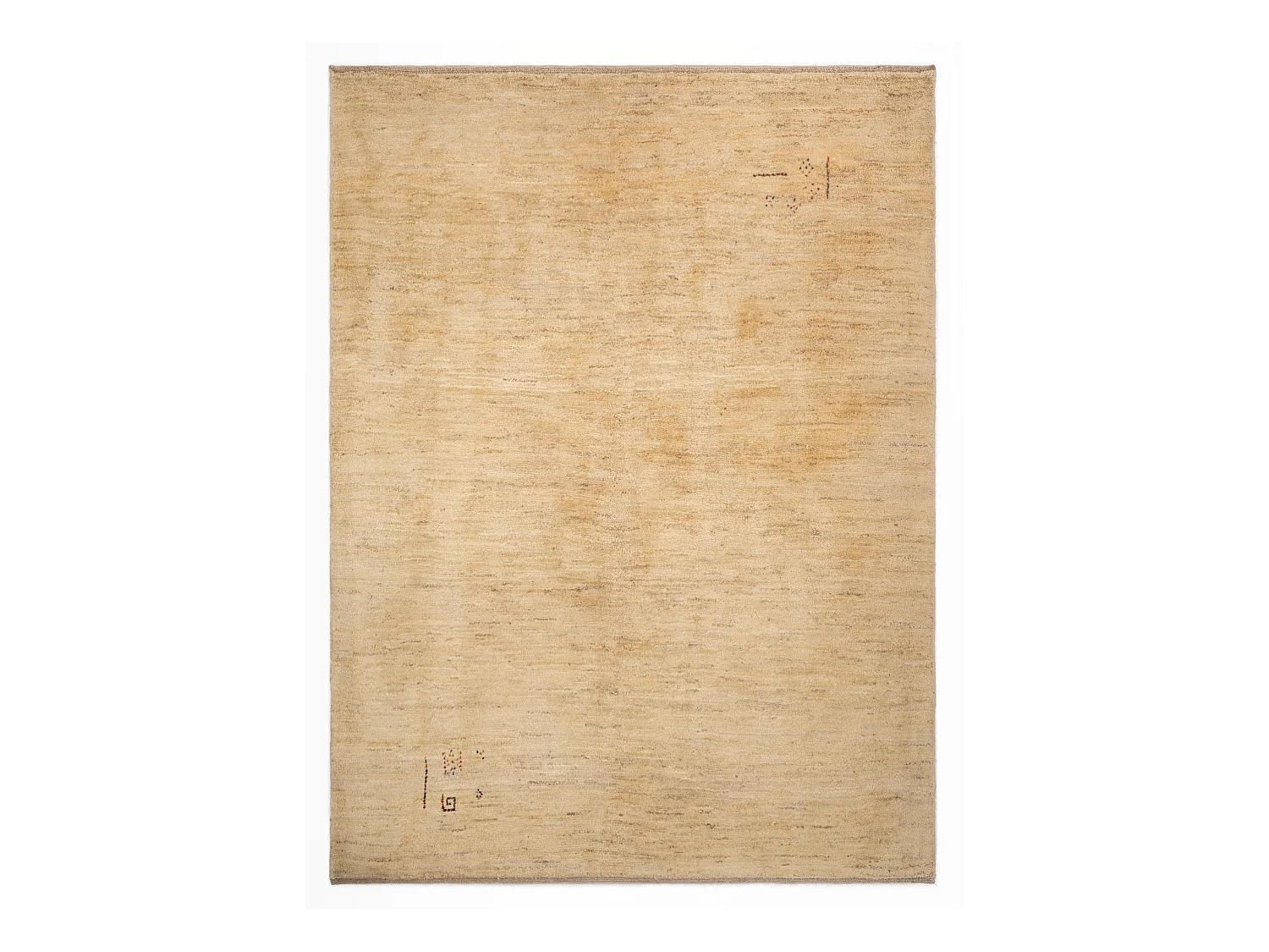 Tapis de laine 156x208 beige Gabbeh