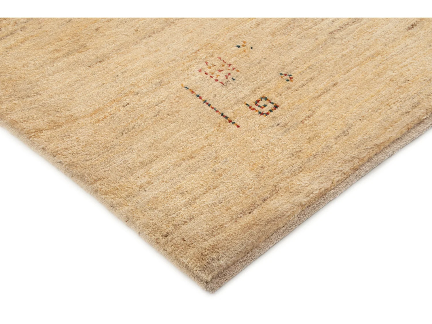Tapis de laine 156x208 beige Gabbeh