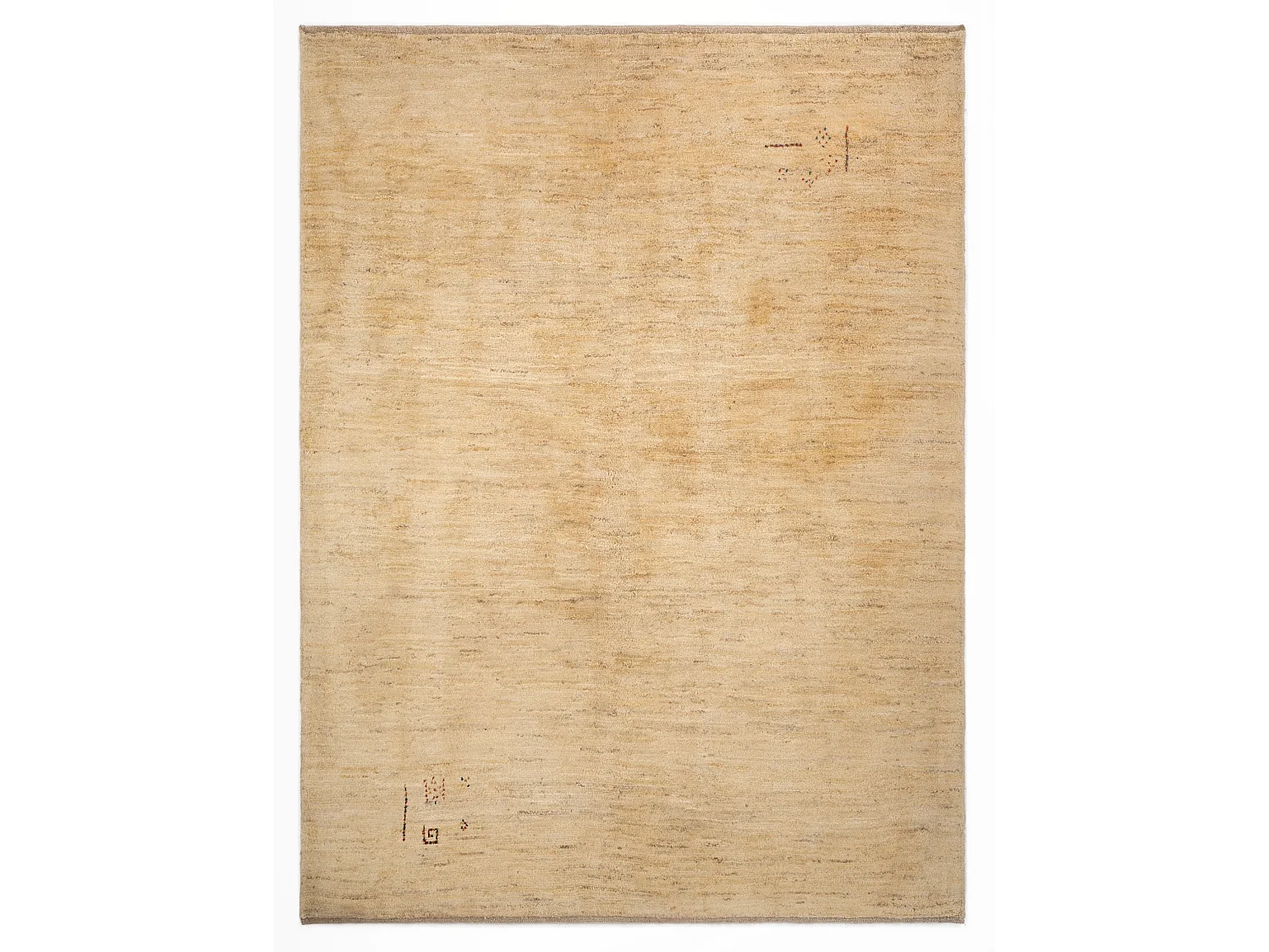 Tapis de laine 156x208 beige Gabbeh