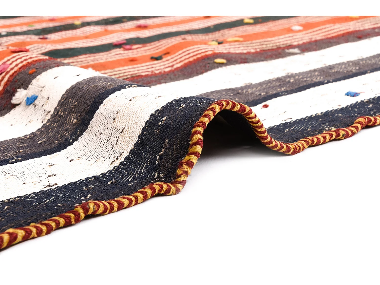 Tapis de laine 153x170 orange Jajim