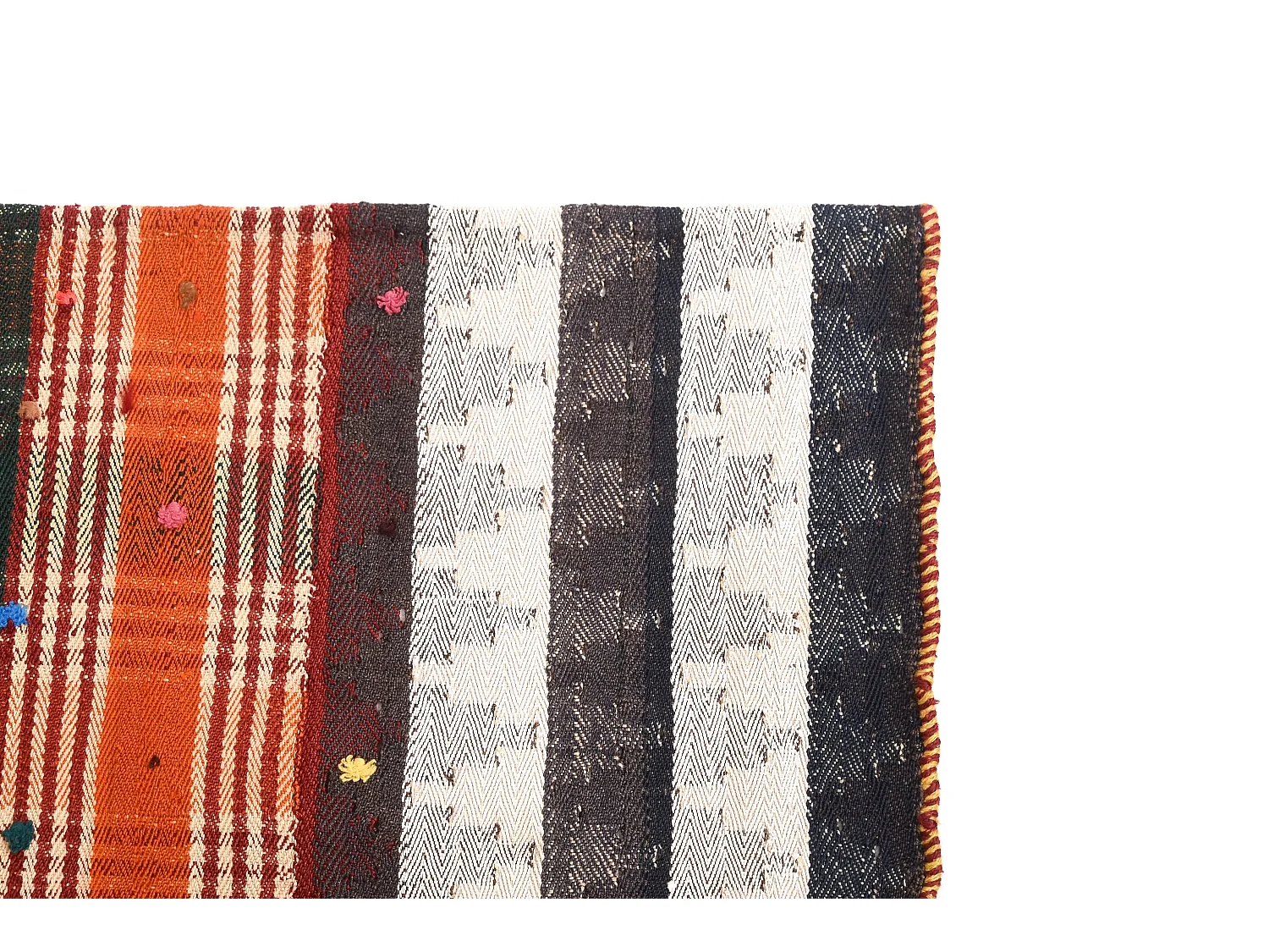 Tapis de laine 153x170 orange Jajim