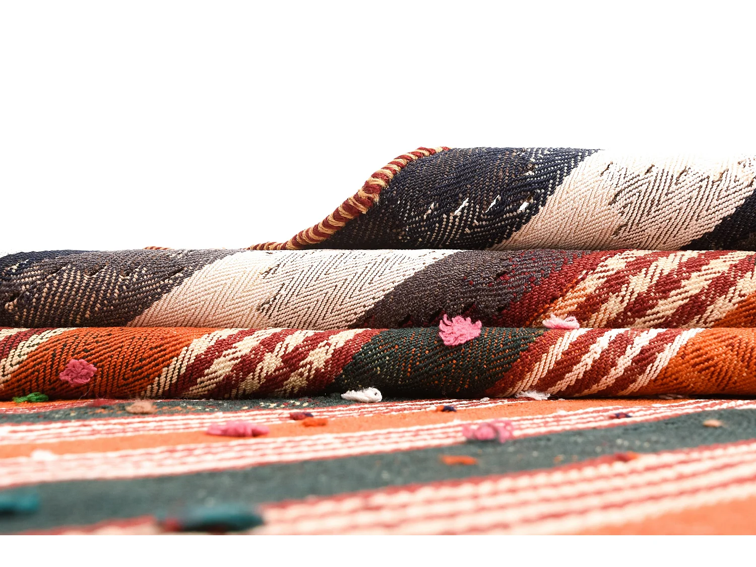 Tapis de laine 153x170 orange Jajim