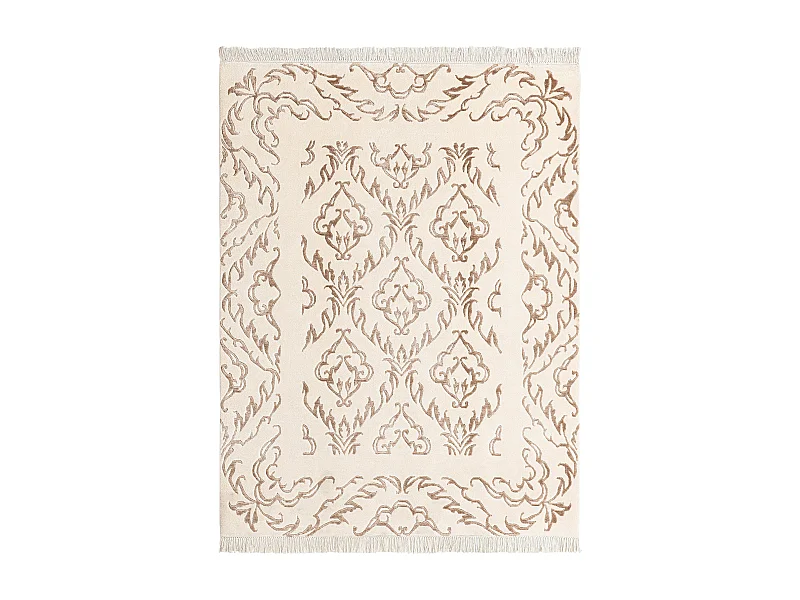 Tapis de laine 155x203 beige Darya