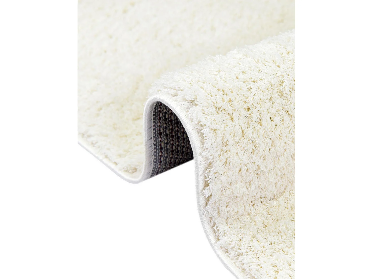 Tapis shaggy 185x185 Blanc Luzern