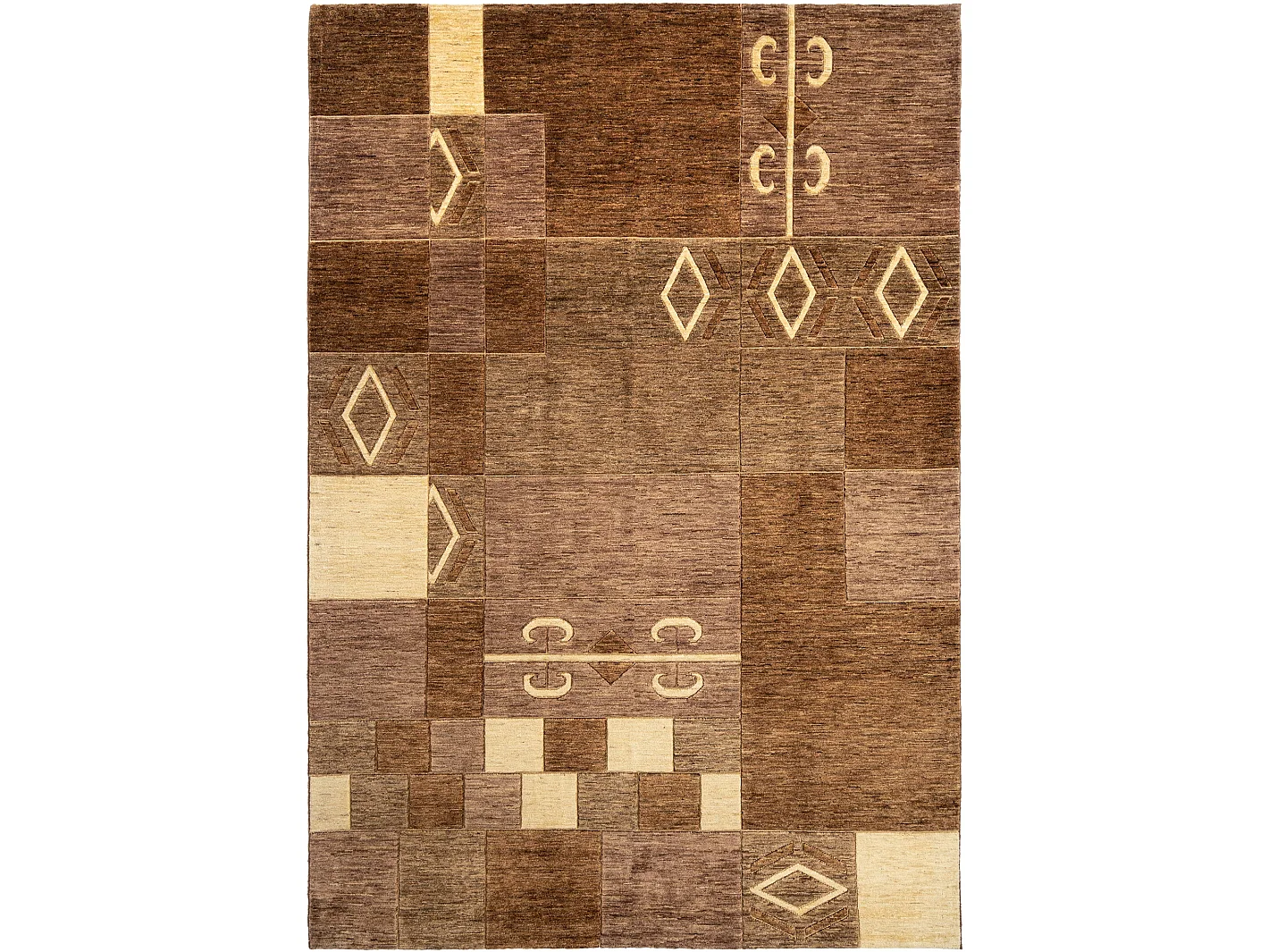 Tappeto in lana 214x309 marrone Juma