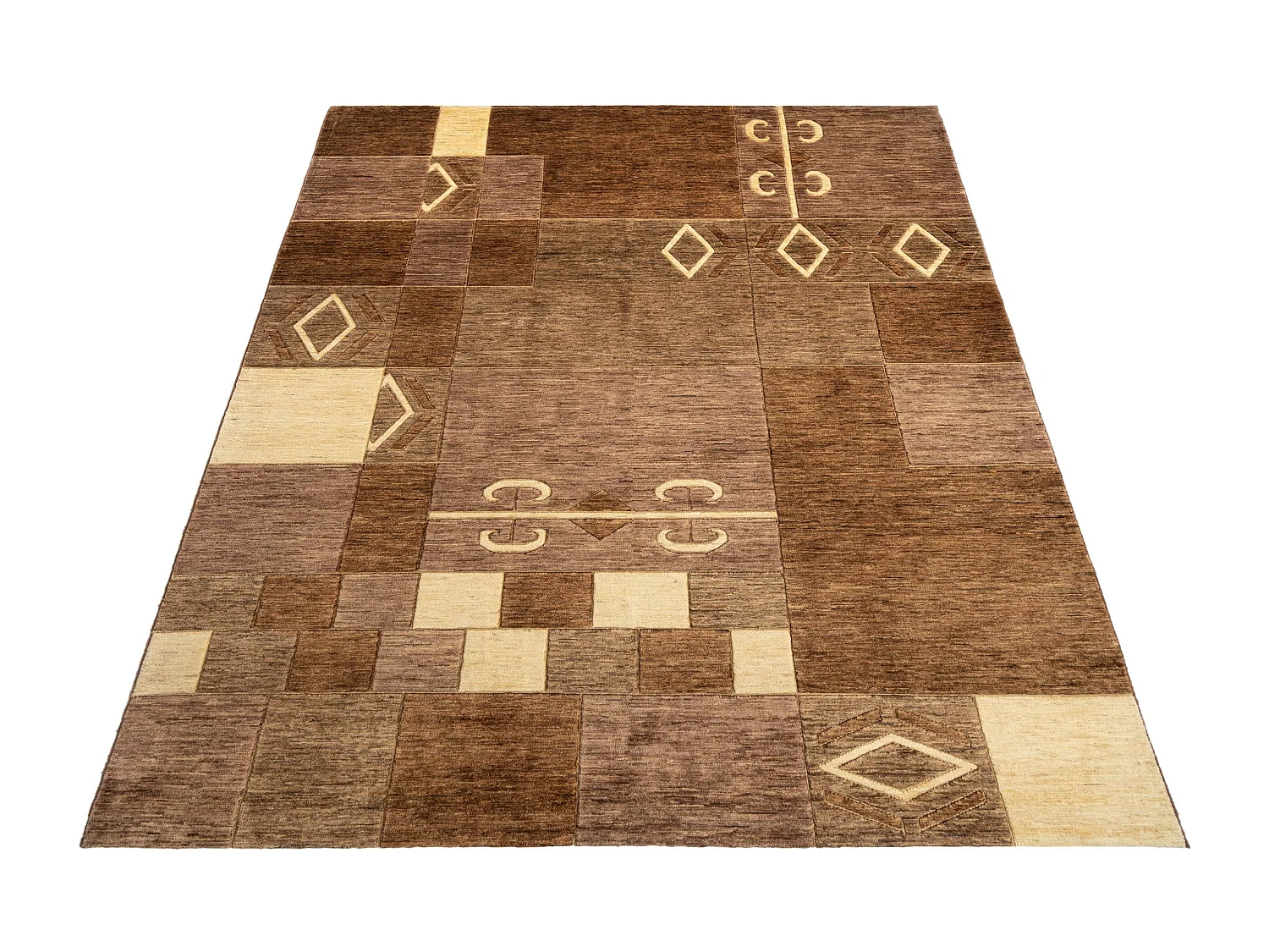 Tappeto in lana 214x309 marrone Juma