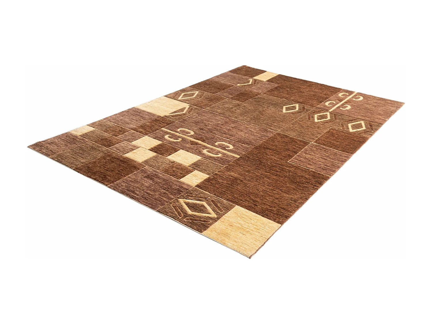 Tappeto in lana 214x309 marrone Juma