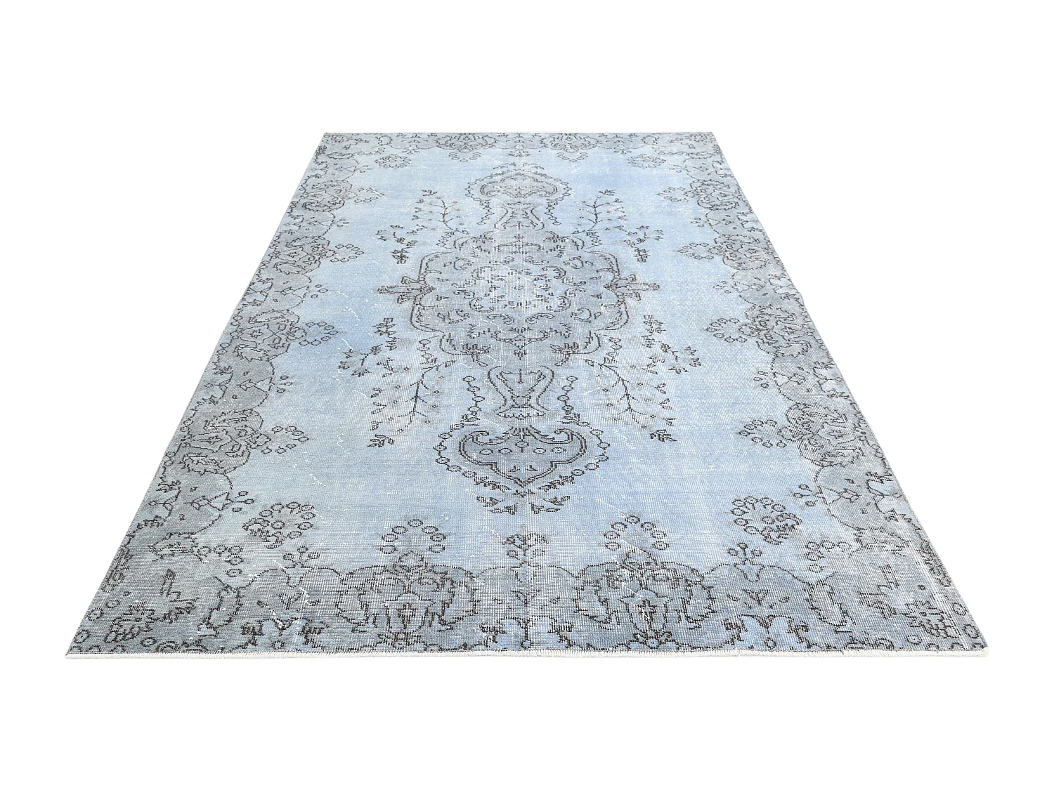 Tapis de laine 170x274 Bleu Ultra Vintage