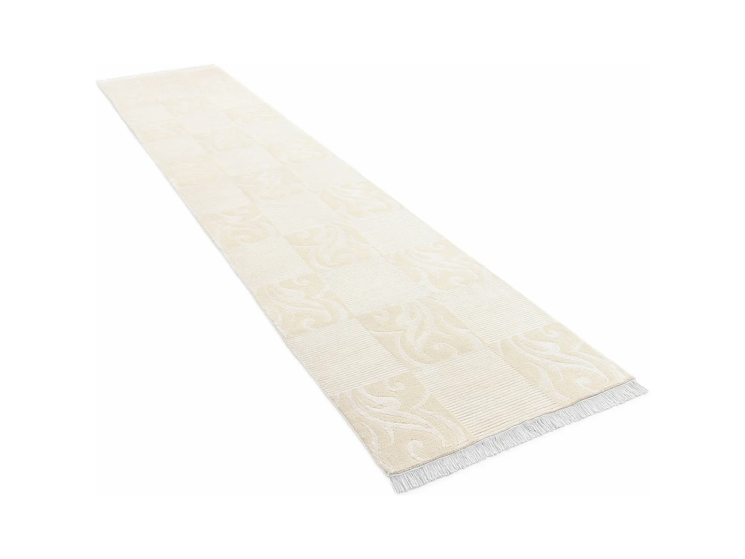 Tapis de couloir en laine 79x406 beige Darya