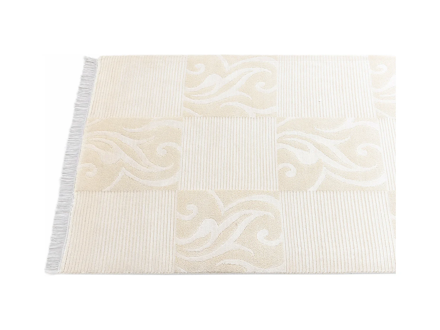 Tapis de couloir en laine 79x406 beige Darya