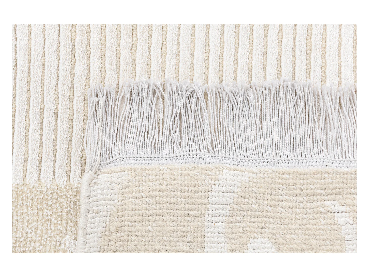 Tapis de couloir en laine 79x406 beige Darya