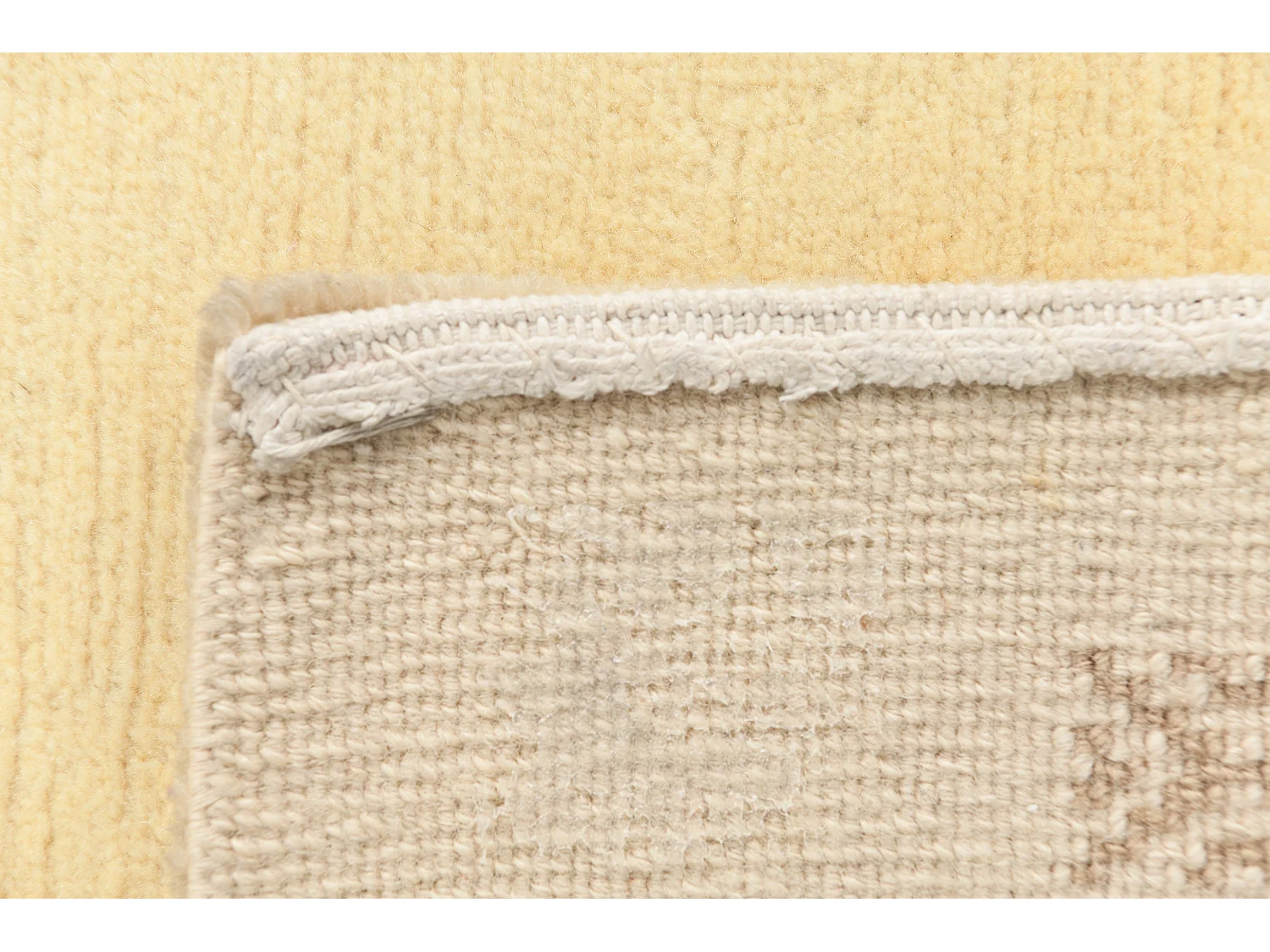 Tapis de couloir en laine 86x297 jaune Darya