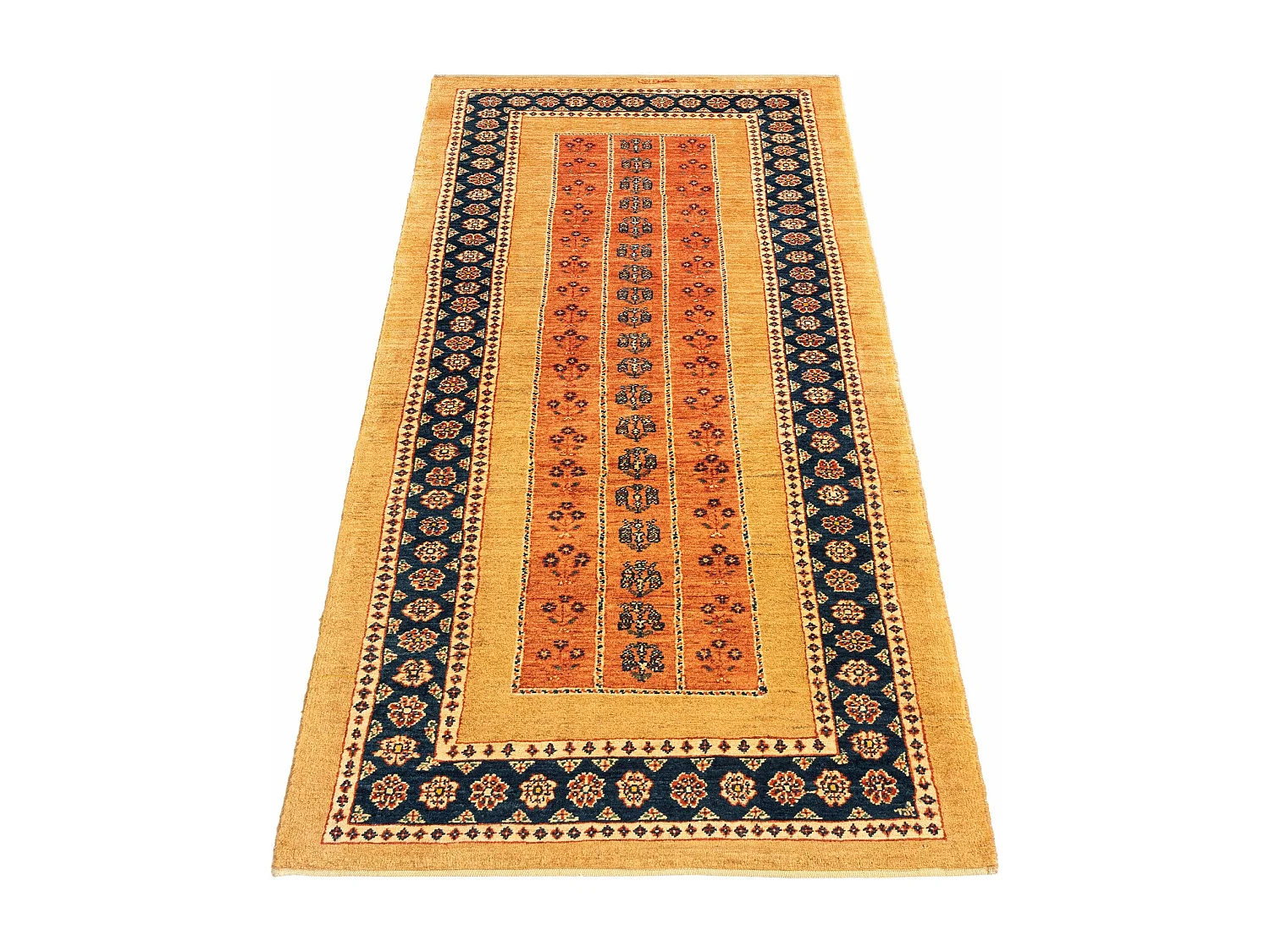 Tapis de couloir en laine 84x206 brun Kashkuli