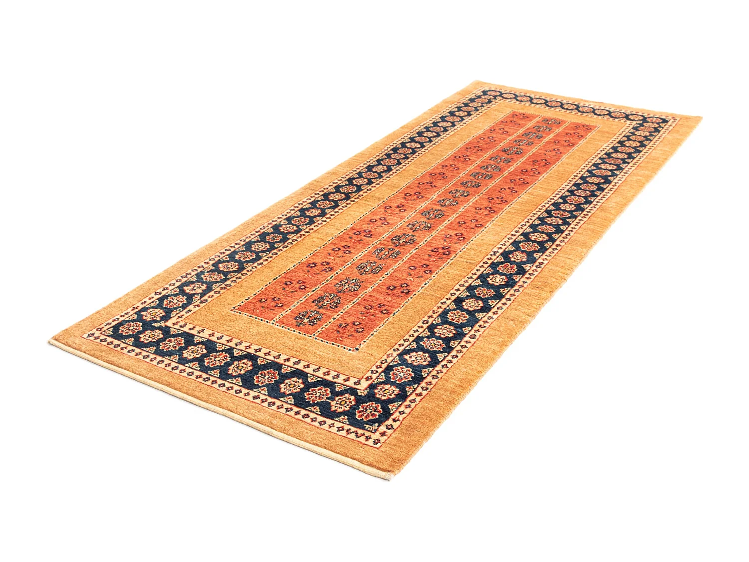 Tapis de couloir en laine 84x206 brun Kashkuli