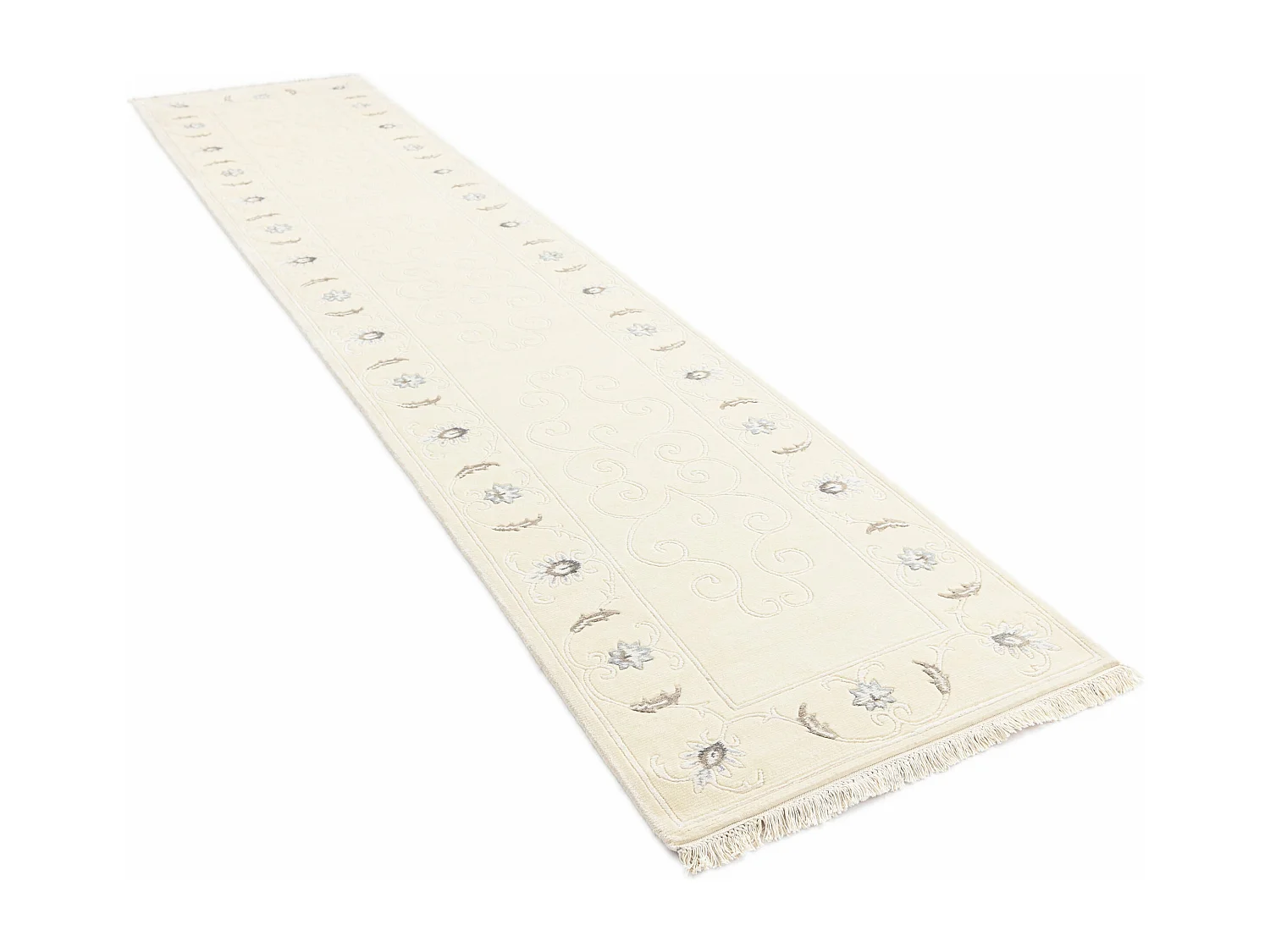 Tapis de couloir en laine 84x396 beige Darya