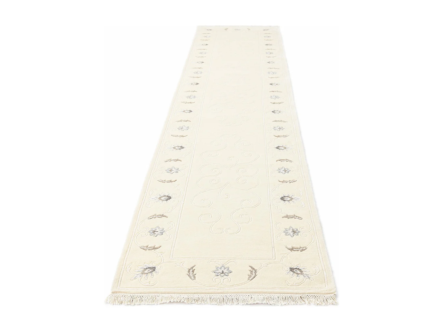 Tapis de couloir en laine 84x396 beige Darya