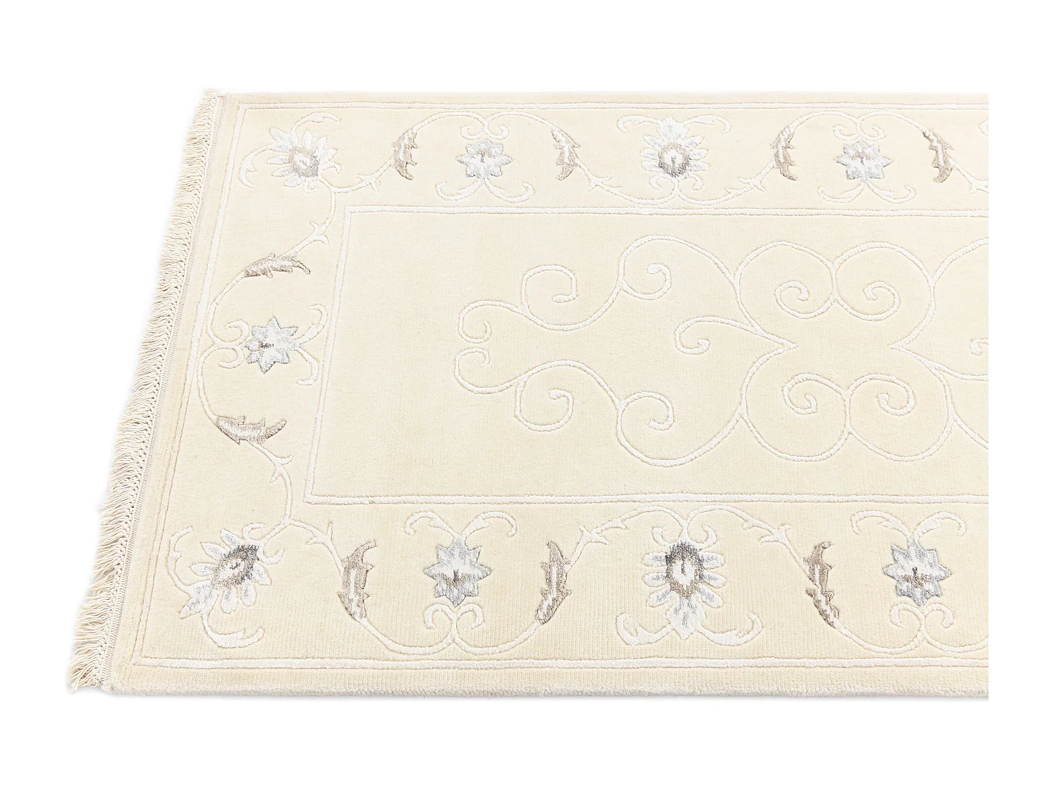 Tapis de couloir en laine 84x396 beige Darya