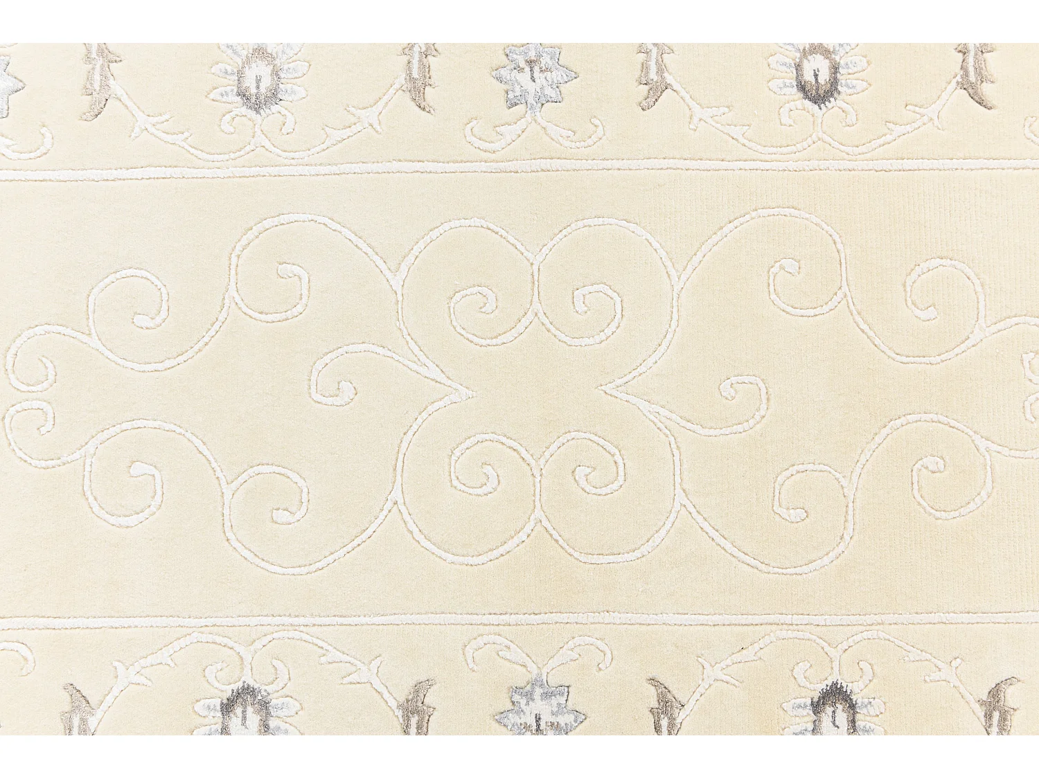 Tapis de couloir en laine 84x396 beige Darya
