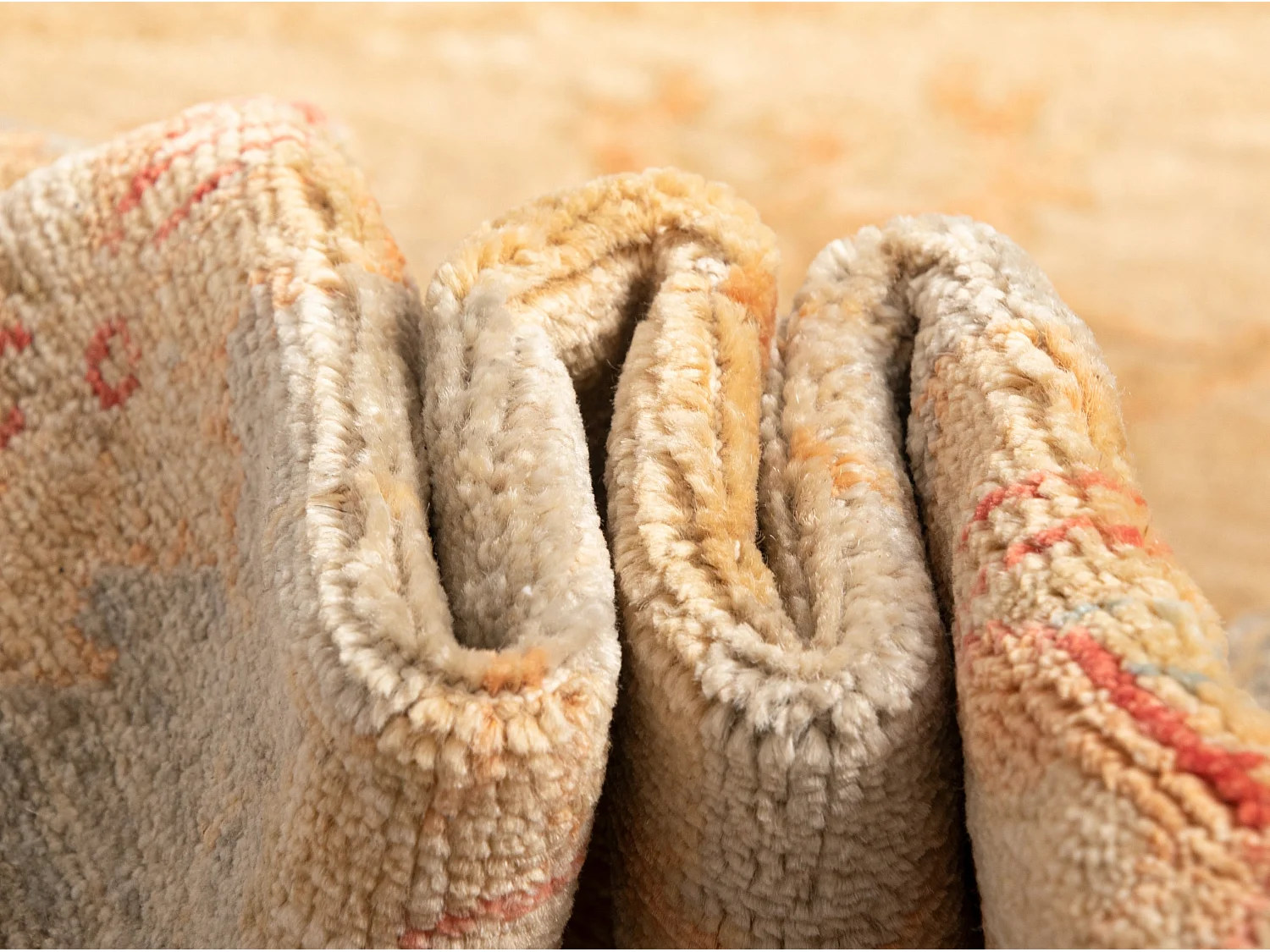 Tapis de laine 198x203 beige Kaizar