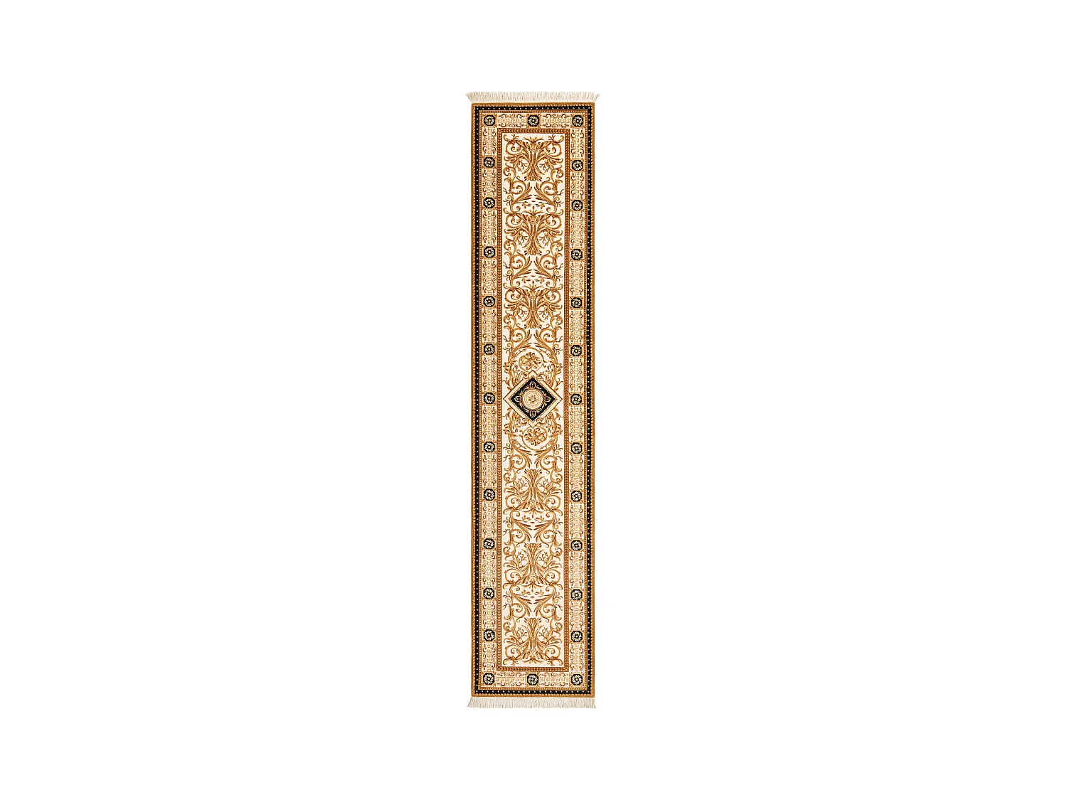 Tapis de couloir en laine 84x399 brun Darya