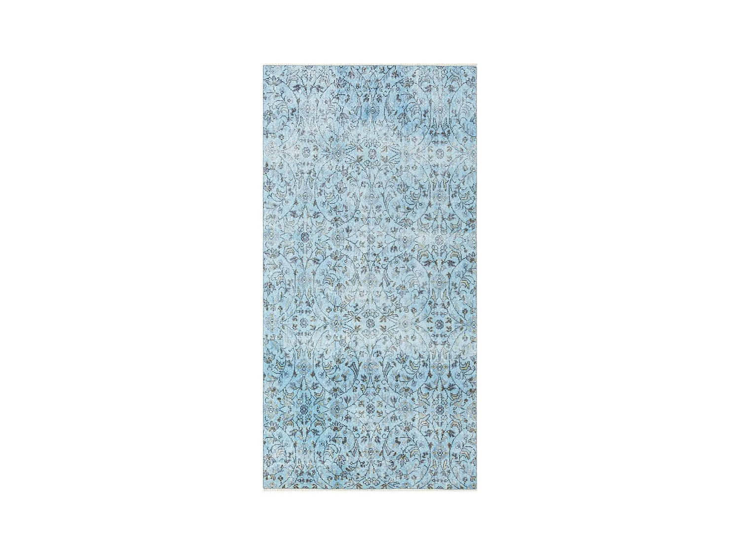 Tapis de laine 130x257 Bleu Ultra Vintage