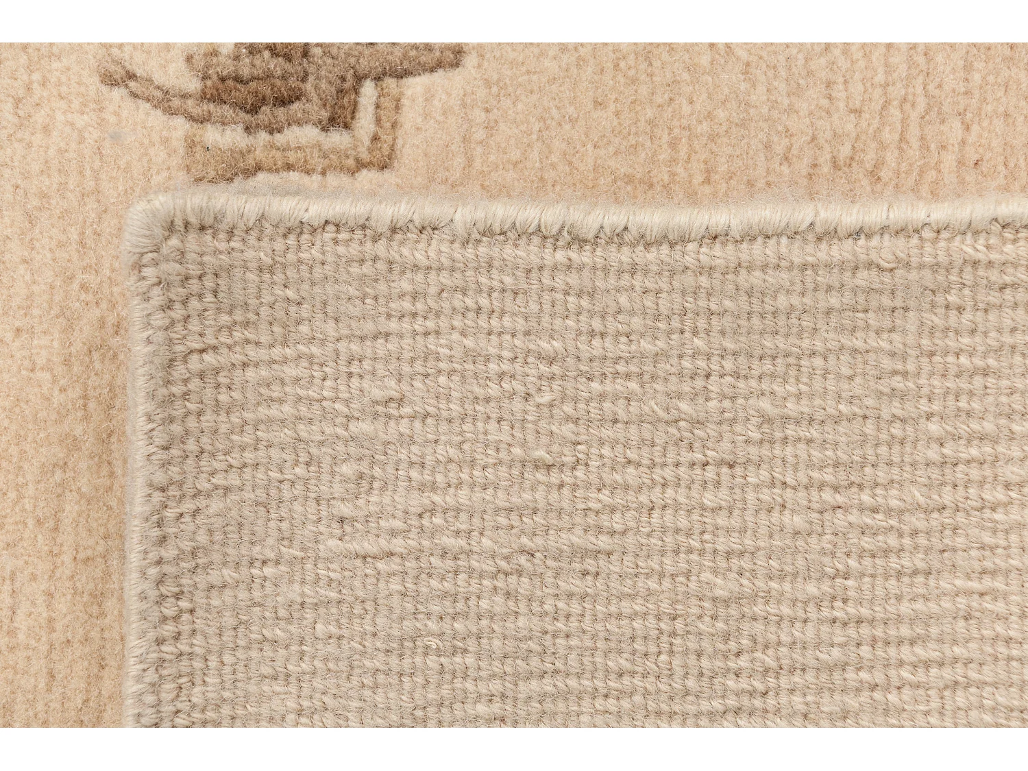 Tapis de couloir en laine 79x396 beige Darya