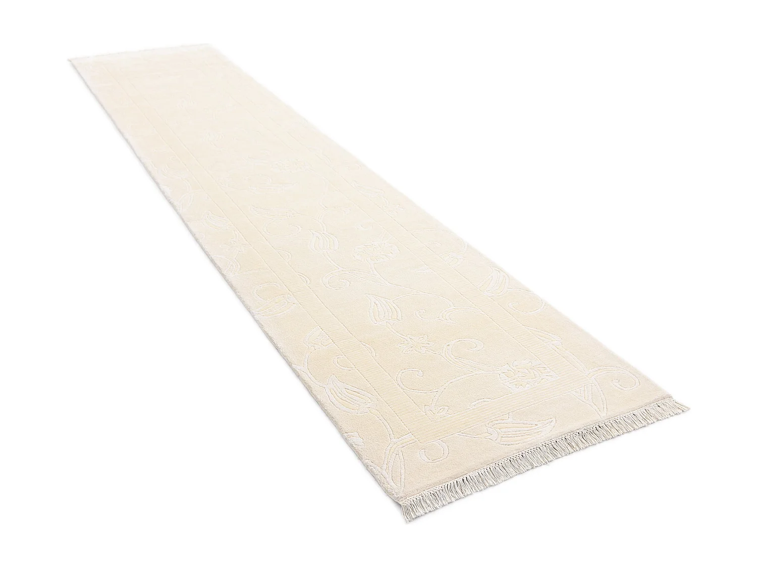 Tapis de couloir en laine 84x401 beige Darya