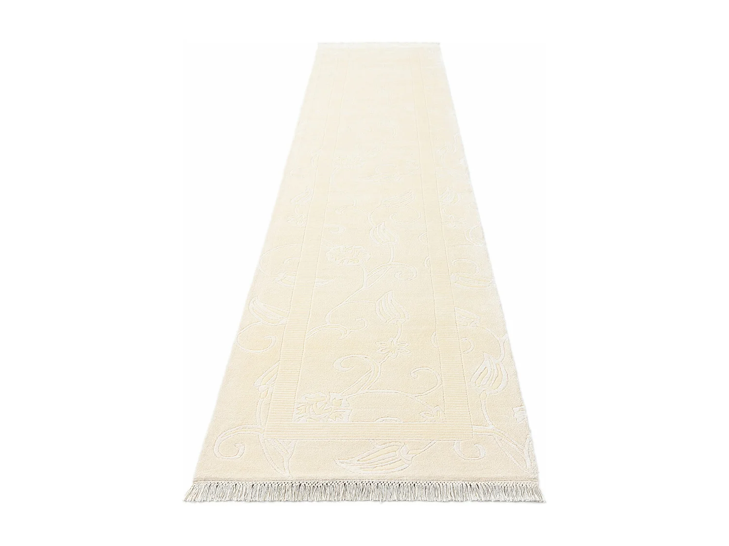 Tapis de couloir en laine 84x401 beige Darya