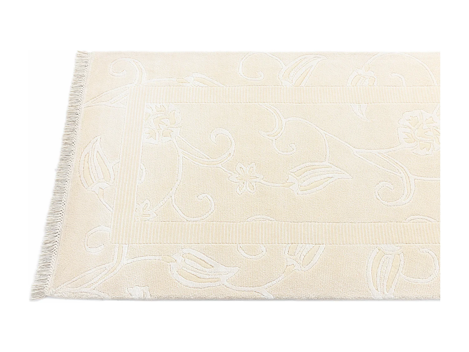 Tapis de couloir en laine 84x401 beige Darya