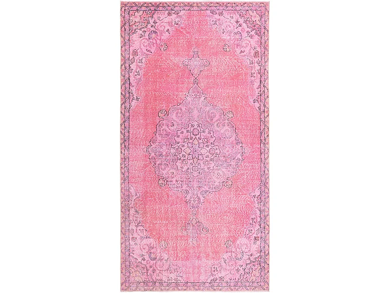 Tappeto in lana 152x297 rosa Ultra Vintage