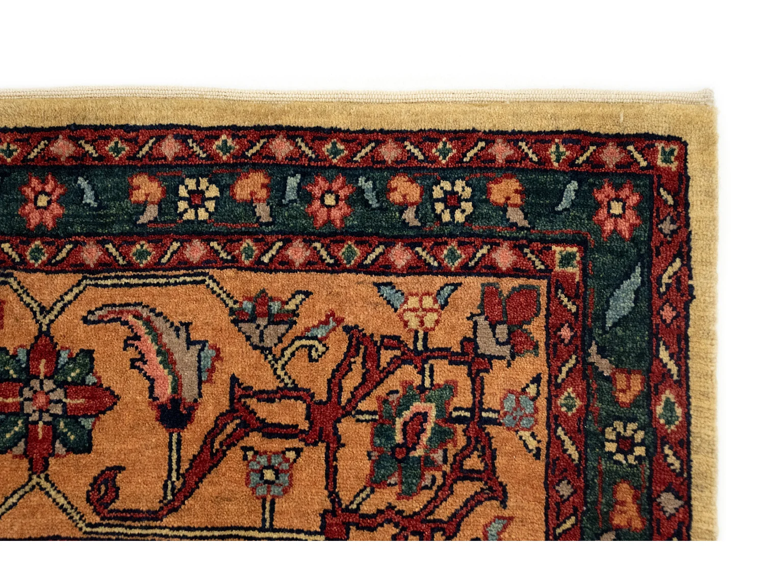 Tapis de laine 162x216 beige Kashkuli