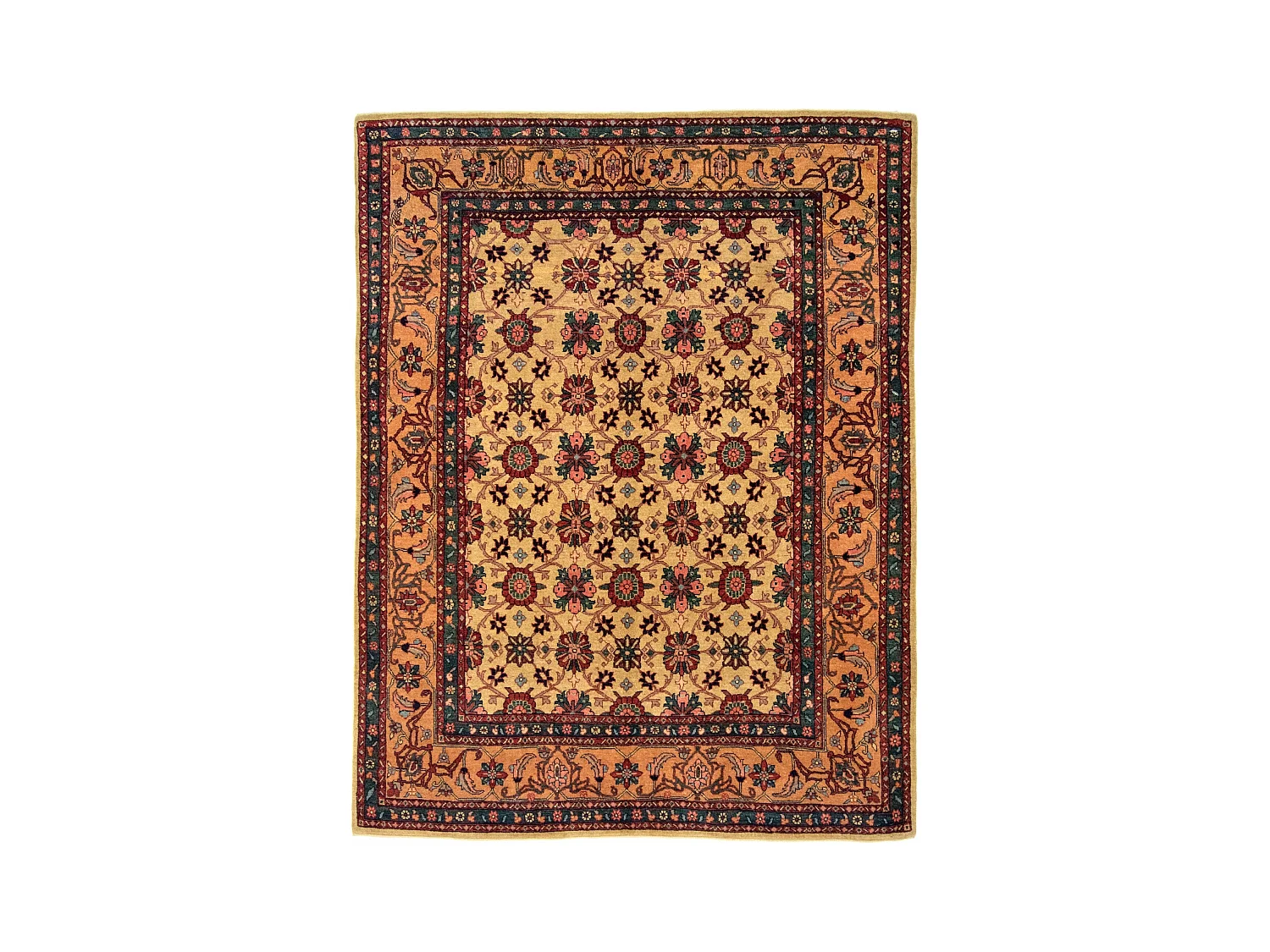 Tapis de laine 162x216 beige Kashkuli