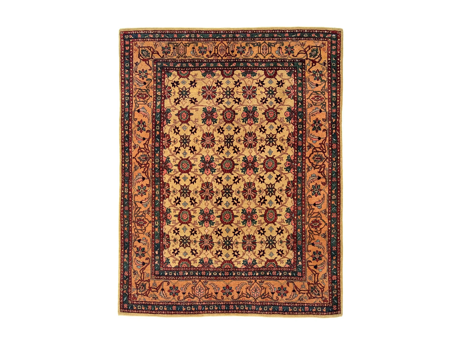 Tapis de laine 162x216 beige Kashkuli