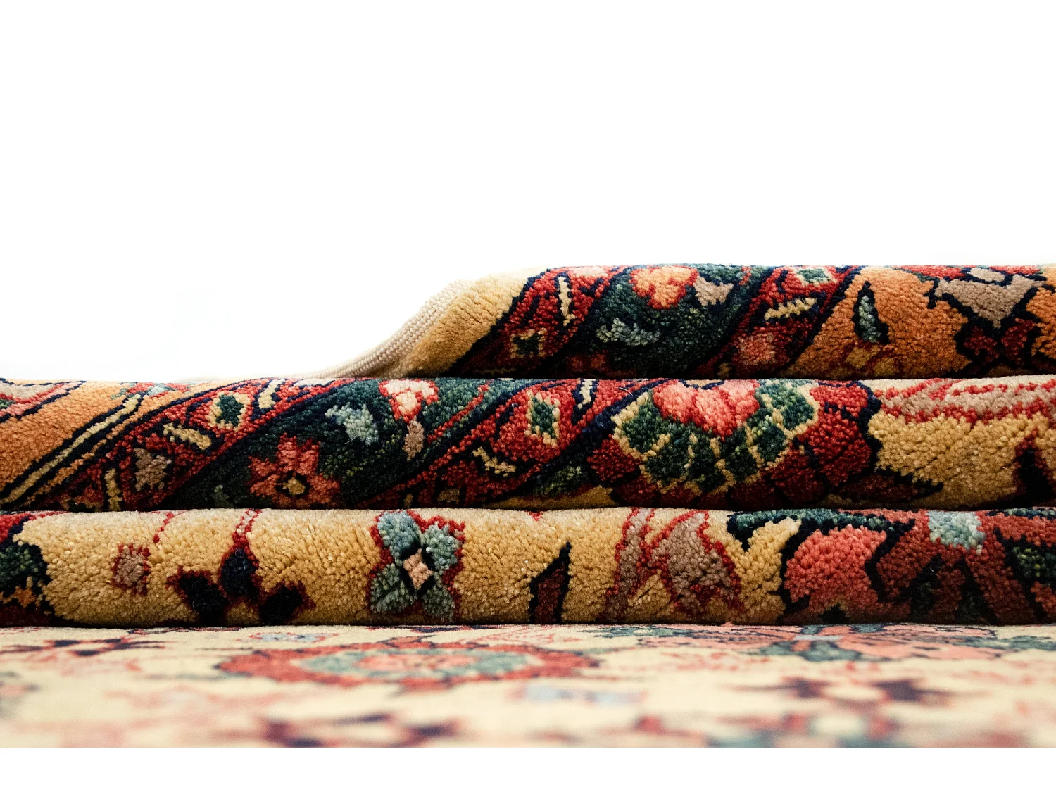 Tapis de laine 162x216 beige Kashkuli