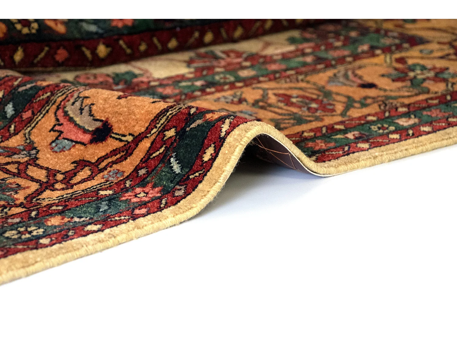 Tapis de laine 162x216 beige Kashkuli