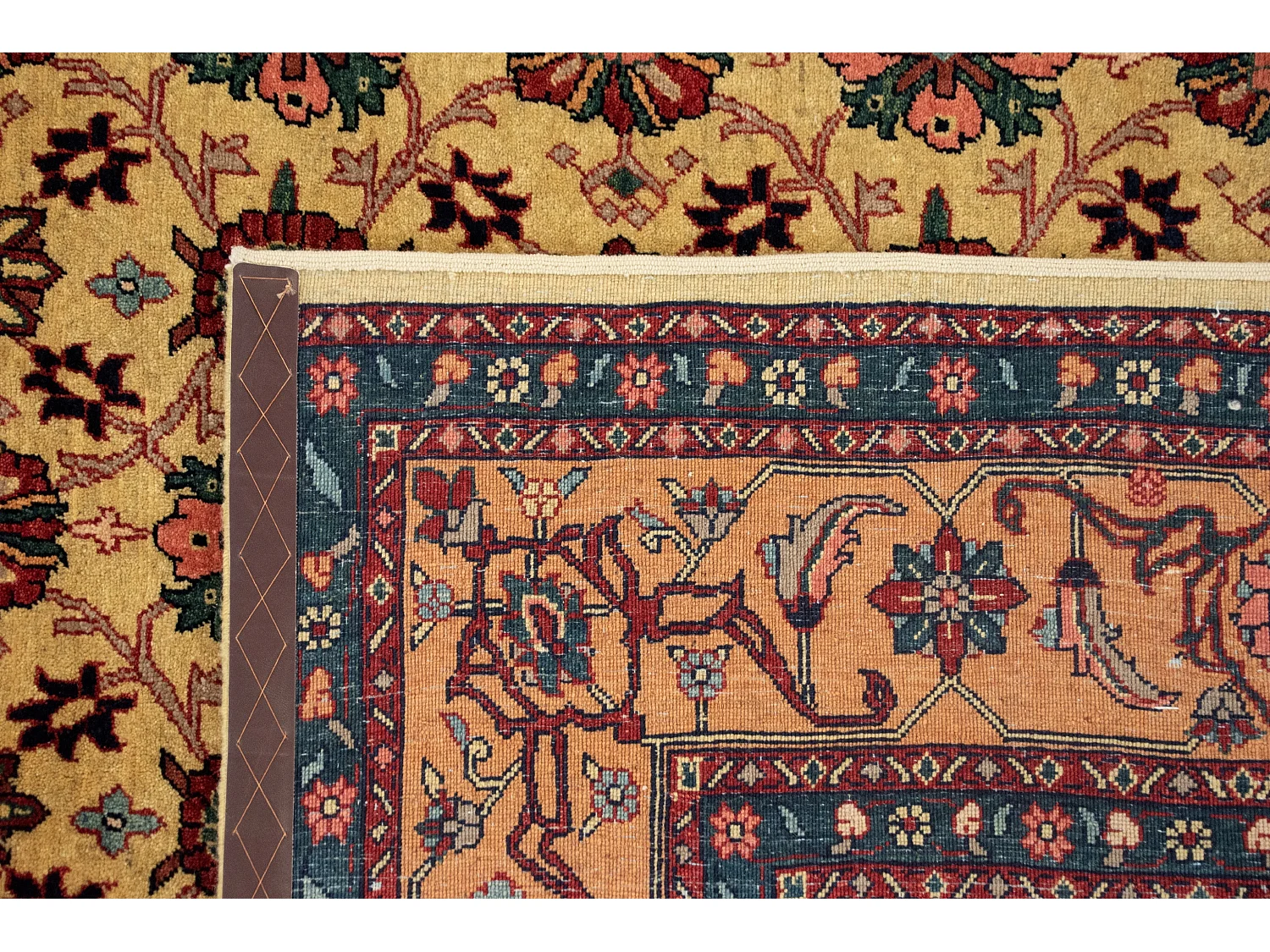 Tapis de laine 162x216 beige Kashkuli