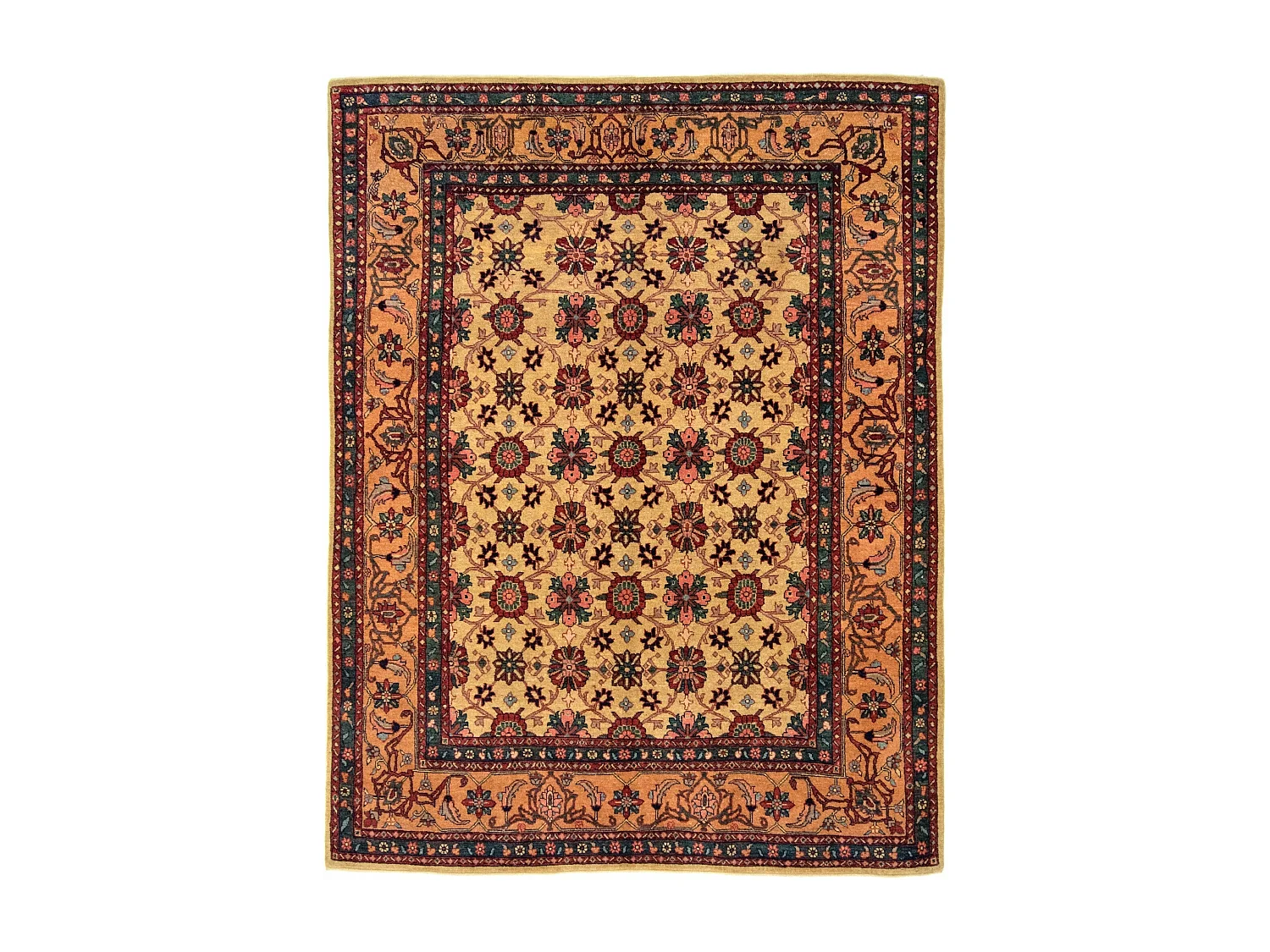 Tapis de laine 162x216 beige Kashkuli